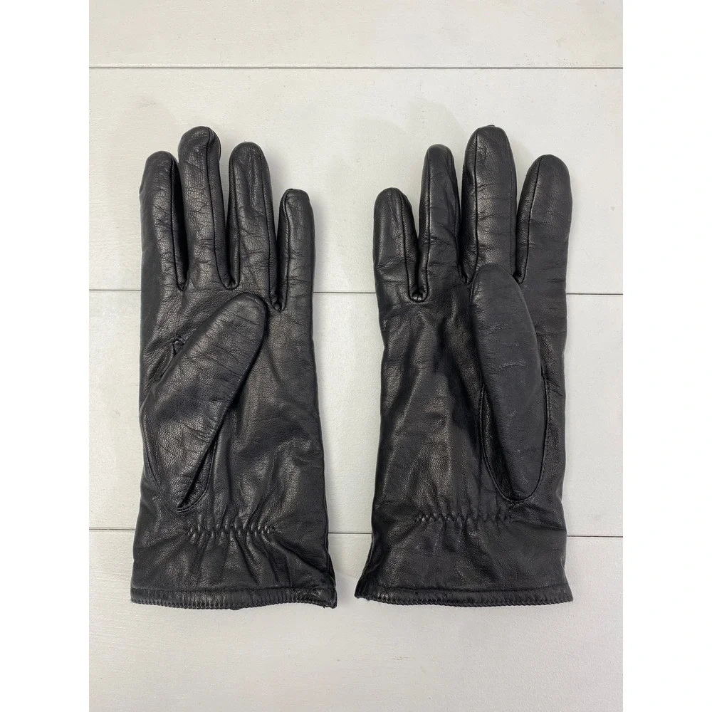 Aris‎ Isotoner, Genuine Leather Gloves, Womens Size 8 Thinsulate Lined Black
